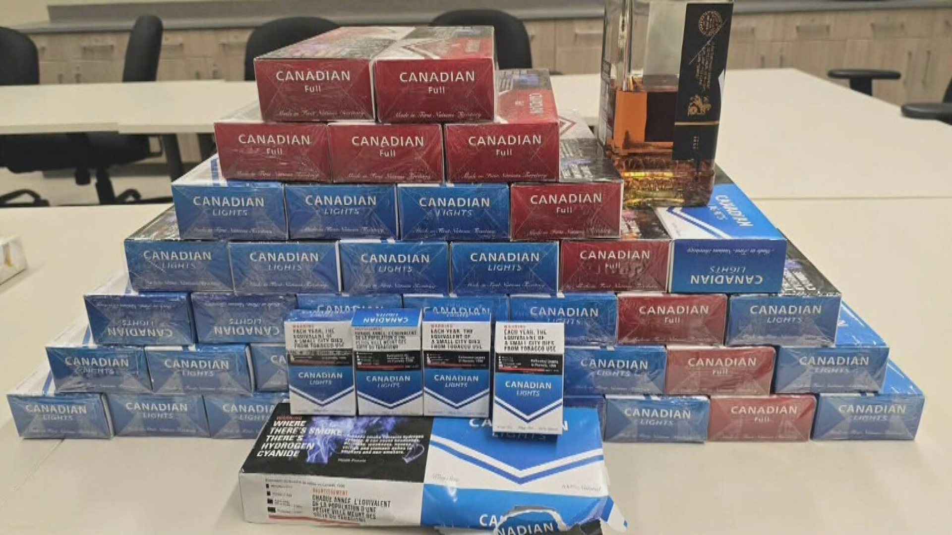 Police seize thousands of contraband cigarettes in traffic stop