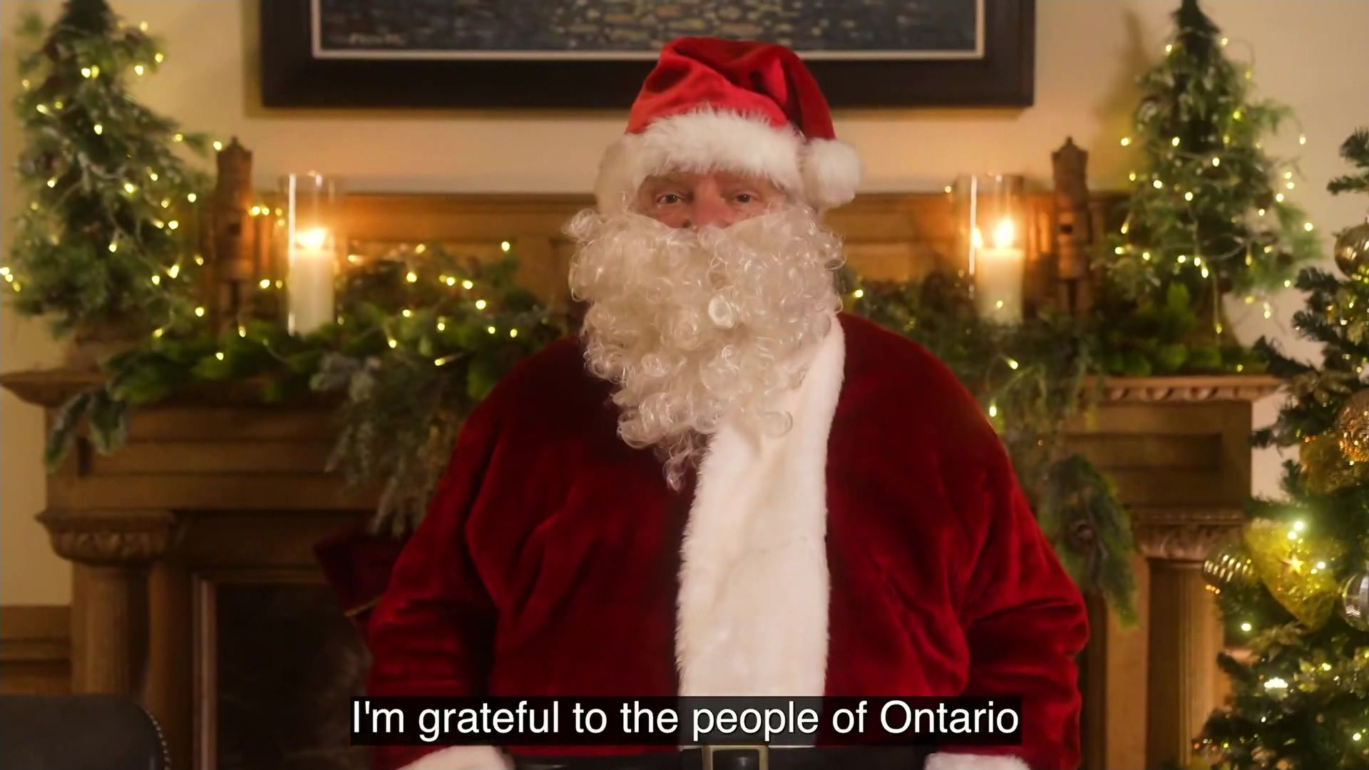 Premier Ford dresses up as Santa Claus for annual Christmas